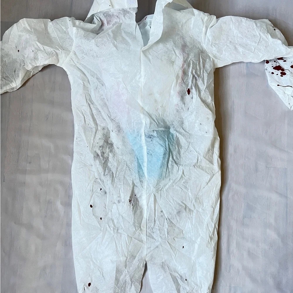 Zombie Doctor Kids Costume with stethoscope no hat Halloweensize M 8-10y - Picture 11 of 15